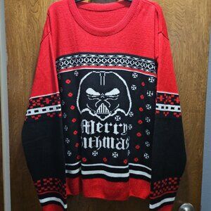 Adult Sci-Fi Movie Star Wars Darth Vader Merry Sithmas Ugly Christmas Sweater 3X